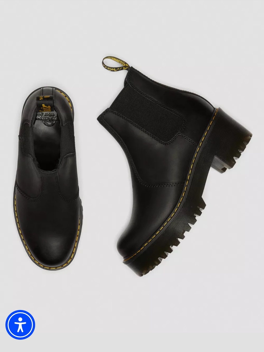 Dr Martens Rometty Platform Wyoming Chelsea Boots Black US size 7 EU size 38 - Picture 3 of 11